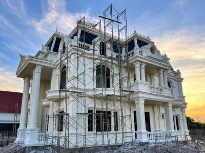 XU HƯỚNG NHÔM JMA MÀU NHUNG ANODE TRONG KIẾN TRÚC BIỆT THỰ TÂN CỔ ĐIỂN TẠI CẦN THƠ